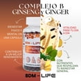 thumbnail image 3 of Complejo B Con Ginseng Y Ginger, Suplemento 300caps Bdm Life Sin Sabor, 3 of 6