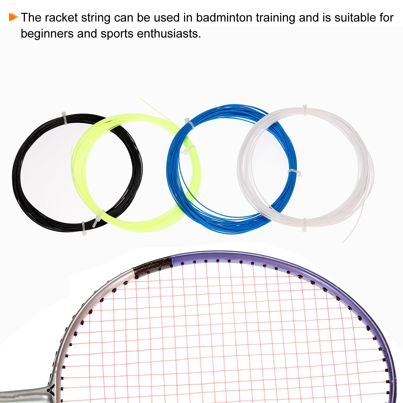 Unique Bargains Durable High Elastic Nylon Badminton Racket Racquet String Red