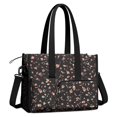 thumbnail image 2 of Teacher Tote Bag,Pioneer Flower Floral Print Pattern Teacher Utility Tote Bag,Large Work Tote Bags for Women with Multiple Pockets,Top Zipper Closure,13.8x10.6x6.7 Inch, 2 of 5