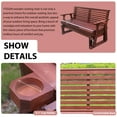 thumbnail image 4 of YTGLEN Patio Rocking Glider Bench, Wooden Outdoor Furniture with Cup Holders for Backyard, Garden, Porch, Dark Brown, 4 of 6