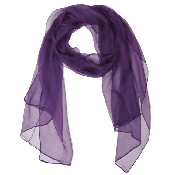 Wrapables® Solid Color 100% Silk Long Scarf, Majestic Purple