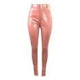 thumbnail image 4 of REALiKUN Faux Leather Leggings for Women High Waisted Pleather Pants Stretch Tights Pink XXL, 4 of 6