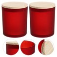 thumbnail image 2 of Shisuyan Conteneur en Verre Style Simple Pin Rouge Foncé 2ensemble 3.7X3.0X3.0In, 2 of 8