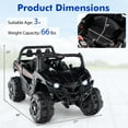 thumbnail image 3 of Costway 12V Kids Ride on Truck with Remote Control Slow Start Safety Belt Rear Storage Black, 3 of 10