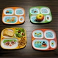 thumbnail image 5 of 4E's Novelty Set of 4 Fall Thanksgiving Melamine Dinnerware Sets for Kids – Autumn Kids Plates With Dividers, BPA-Free Reusable  Kids Sectioned Plates, 5 of 8