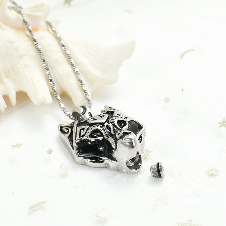 Wolf urn shop necklace