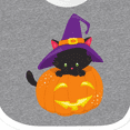 thumbnail image 4 of Inktastic Halloween Cat, Black Cat, Witch Hat, Pumpkin Boys or Girls Baby Bib, 4 of 4