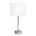 thumbnail image 1 of 22 in.Stick Lamp with Drum Shade, White, 1 of 1