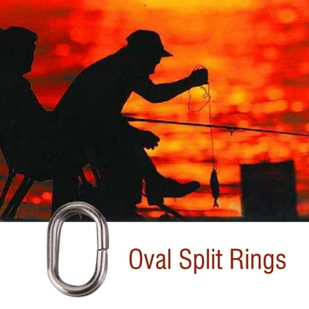 - HURRISE Fishing Rings,100Pcs Stainless Steel Oval Split Rings Swivel Snap Carp Fishing Tackle Connector
