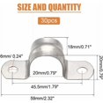 thumbnail image 2 of 30 PCS 20mm U Tube 304 Stainless Steel Pipe Clamp U-Shaped Pipe Clamp Clamp, 2 of 5
