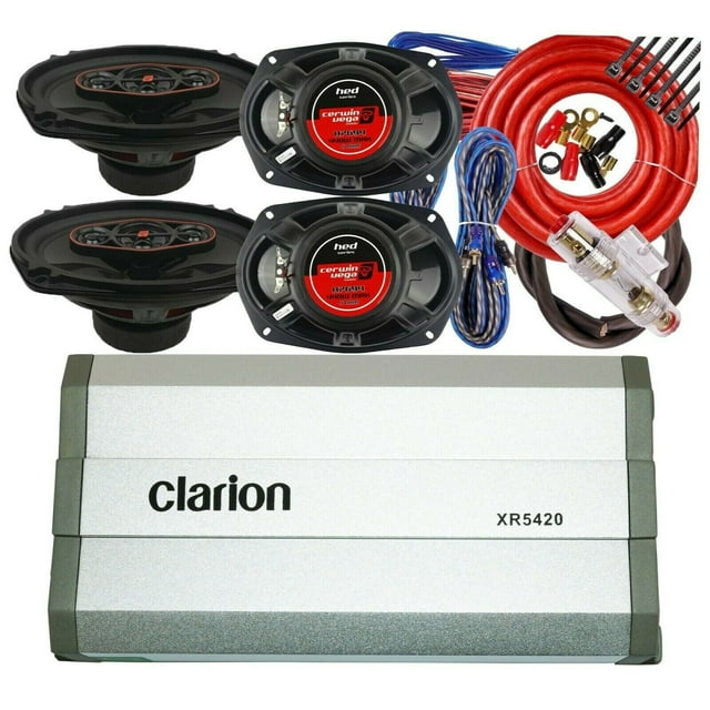Clarion XR5420 Amplifier + 4x CerwinVega H7694 440W 6x9" Speakers +4