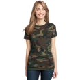 thumbnail image 5 of District Made - Tee-Shirt Col Rond Camouflage Fin pour Femmes, Rose S, 5 of 5