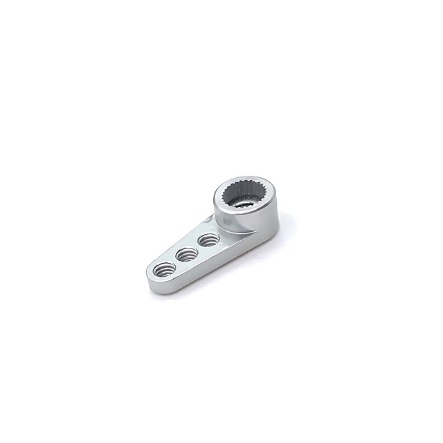 Vogacara Brazo de bocina Servo para vehículos modificados, actualización 28T, para coche Wltoys K969 RC 1/28, actualización de brazo Servo Kits de construcción modelo plata