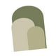 thumbnail image 5 of Calcomanía de pared con arco, fondo decorativo, arte bohemio, pared interior moderna Verde, 5 of 9