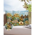 thumbnail image 6 of Pack of 2 Outdoor Pillow Covers, Welcome Home Sweet Gome Sunflower Waterproof Square Throw Pillowcase Cushion Decorative Pillow Covers for Couch Patio Tent, 24x24 in, 6 of 6