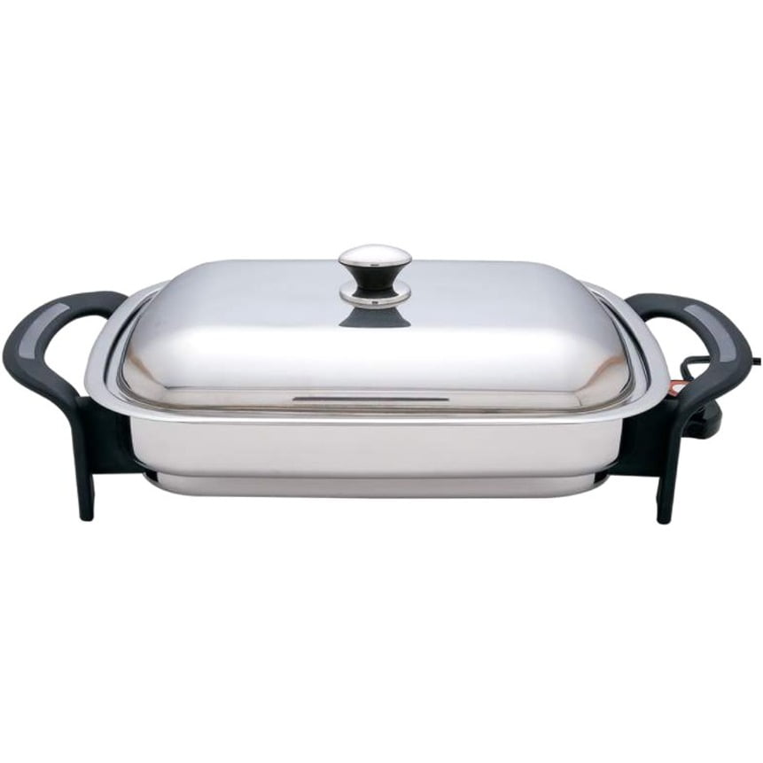 stainless steel electric skillet without non stick coating