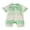 Green, variant on BemeyourBBs Newborn Baby Boy Summer Clothes Romper One Piece Outfit 0 3 6 12 18 Months Contrast Color Stripes Collar Short Sleeve Button Down Jumpsuit Shorts
