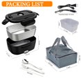 thumbnail image 2 of Electric Lunch Box Food Heater| 80W Rapid Heating 3-in-1 (Car 12V/24V & Home 110V) | 1.5L Portable Food Warmer Leak-Proof 304 Stainless Steel | Perfe, 2 of 7