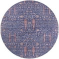 thumbnail image 1 of Ahgly Company Indoor Round Mid-Century Modern Deep Purple Oriental Area Rugs, 6' Round, 1 of 6