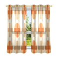 thumbnail image 6 of Yayeee Window Curtains Light Filtering 63"x42" Grommet Panel Pair Home Living Room Decor, Beige Geometric Pattern, 6 of 7