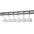 thumbnail image 2 of 12Pcs Shor Curtain Hooks Rose Flor Resin Hanger Holder Slide Bathhroom Decoration Gift White, 2 of 9