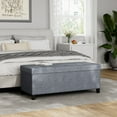 thumbnail image 2 of Fabric Storage Ottoman, Bench for Entryway and Bedroom, Gray, 2 of 10