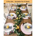 thumbnail image 4 of 13 Inch Round Placemats Set of 6, Pink Snowman Christmas Non Slip Heat Insulation PP Table Mats, Winter Snowflake Xmas Gifts Washable Place Mats for Kitchen Dining Party Table Decor, 4 of 7