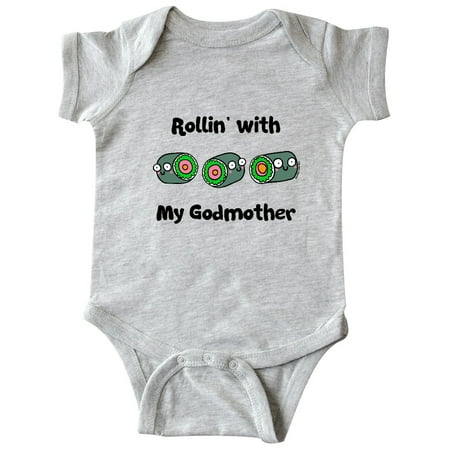

Inktastic Rollin with my Godmother Gift Baby Boy or Baby Girl Bodysuit