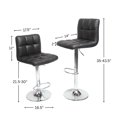 thumbnail image 6 of Roundhill Swivel Elegant PU Leather Modern Adjustable Hydraulic Barstools, Multiple Colors Available, 6 of 6