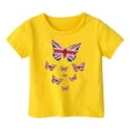 thumbnail image 3 of Tfken Boys Tees For Summer Print Crew Neck Short Sleeve Tops Trendy Casual Summer Teen Comfortable Shirts Yellow Size 3-4 Years, 3 of 3