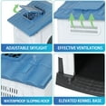 thumbnail image 3 of HomGarden 26-in Plastic Small Dog House Portable Pet Puppy House Shelter W/Skylight, Blue, 3 of 10