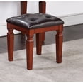 thumbnail image 5 of Traditional Vanity Set in Cherry Color for Bedroom | Place Candle Stand and Store Makeup | Tufted Stool and Rubber Wood | Solves Storage and Decor Challenges, 5 of 6