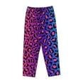 thumbnail image 4 of Naloa Leopard Neon Rainbow Gradient Print Women’s Ultra-Soft Comfy Pajama Lounge Pants with Pockets & Drawstring, 4 of 8