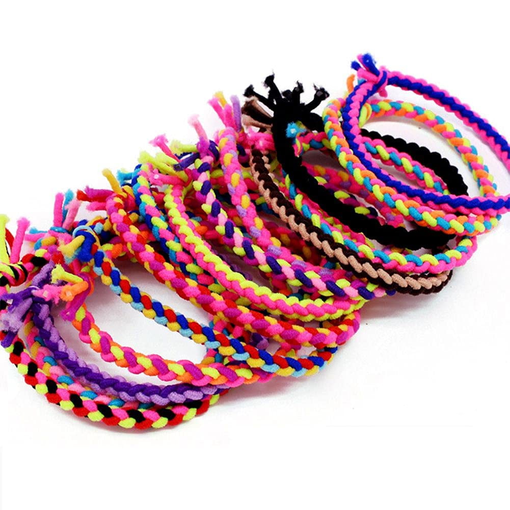 Emlimny Braided Super Stretch Hair Ties Elastic Braided Hair Ties 20