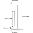 thumbnail image 6 of Toilet Paper Holder Free Standing with Reserve, SUS 304 Stainless Steel Lavatory Tissue Roll Holder Floor Stand Storage Brushed Finish DZY004-LS, 6 of 8