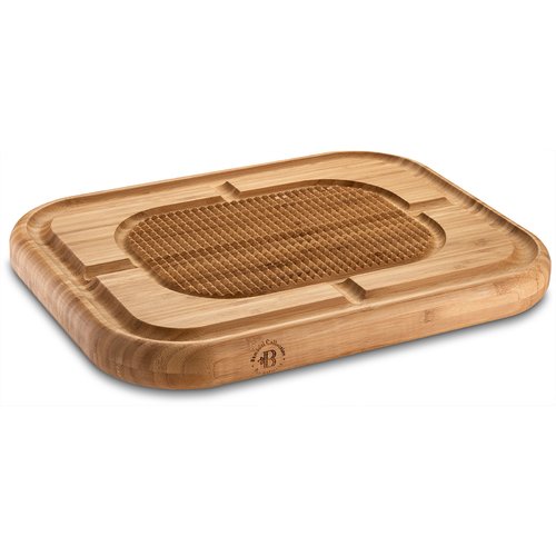 Bamboo Extra Large Cutting Board with Deep Juice Groove and Grips to