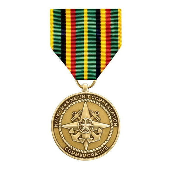 Multicolor Navy and Marine Unit Commendation Commemorative Medal