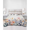 thumbnail image 2 of Twin XL Quilt Bedding Set, Pink Spring Floral Reversible Summer Quilt 3 Pieces, Elegant Flowers Farmhouse Botanical Wooden Lightweight Bedspreads Coverlets with 2 Pillow Shams for All Seasons, 2 of 5
