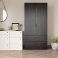 thumbnail image 2 of Better Home Products Grace Wood 2-Door Wardrobe Armoire with 2-Drawers Tobacco, 2 of 12