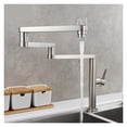 thumbnail image 2 of Brass Folding Kitchen Faucet Double Joint Swing Arms Hot & Cold Water Three Section Extension Sink Faucet Dual Functions Tap ,Easy Opearte, 2 of 7