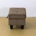 thumbnail image 6 of JESTOP 28.5" Ottoman with Storage, Fabric Ottoman Foot Rest Stool, Rectangle Upholstered Footstool, Storage Bench, 6 of 7