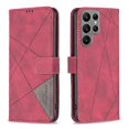 thumbnail image 1 of For Samsung Galaxy S24 Ultra 5G Magnetic Buckle Rhombus Texture Leather Phone Case, 1 of 5