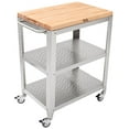 thumbnail image 2 of John Boos Cucina Culinarte Kitchen Cart w/ Shelves & Removable Maple Wood Cutting Board, 2 of 4