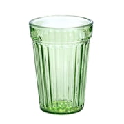 STPgoods Green Faceted Stackable Drinking Glasses Set 4 Pcs 8.45 fl oz Glass Tumbler Set Water Glasses