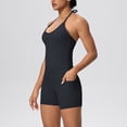 thumbnail image 2 of Stamzod Womens Workout Sets 2 Piece Seamless Square Neck Sports Bra Padded Butt Lifting Leggings High Waist Yoga Gym Outfits Black L, 2 of 5