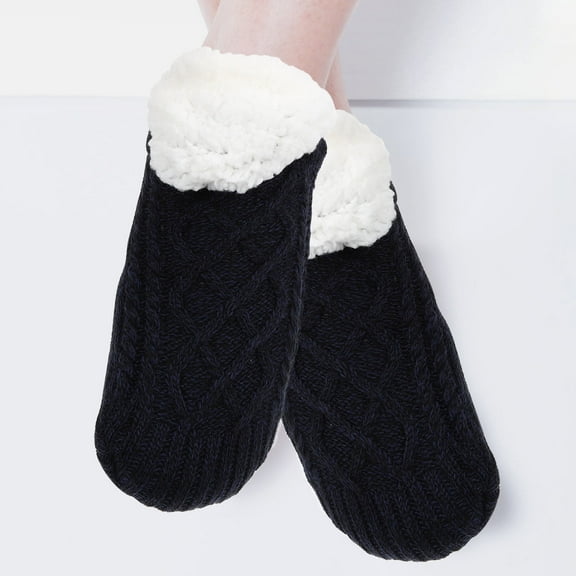 Milisten Cozy Socks Women Breathable Plush Black 1 Pair