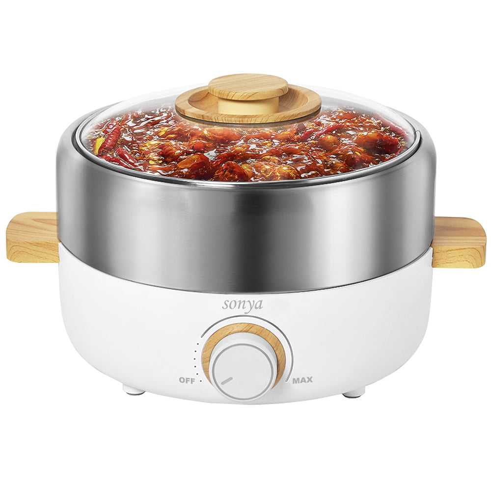 Sonya 3 L High End Multi-Functional Non Stick Electric Shabu shabu Hot Pot 4-in-1 Super Cooker, Bonus BBQ Grill Pan  SYHP-2B