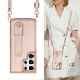 thumbnail image 3 of for Samsung Galaxy S25 Ultra Case with Card Holder Crossbody Lanyard Strap Leather Wallet Case with Magnetic Clasp Kickstand Heavy Duty Protective Back Flip Phone Cover for Women,Rosegold, 3 of 8
