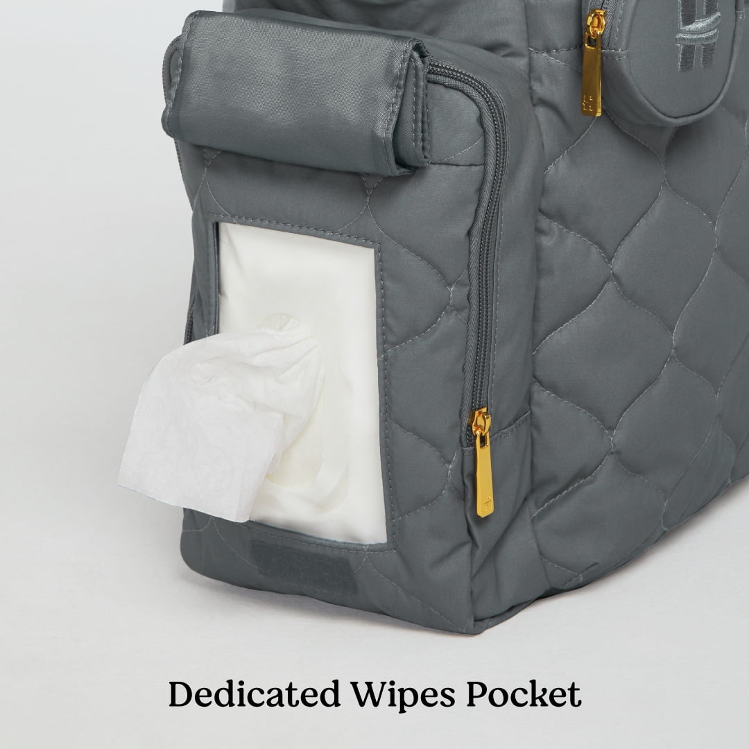 Huggies Cozy Hugg Pack Diaper Bag, Quiet Shade, Gray