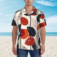thumbnail image 4 of Lsque Modern Abstract Leaf Pattern pattern Hawaiian Shirt for Men, Unisex Summer Beach Casual Short Sleeve Button Down Shirts-3X-Large, 4 of 9